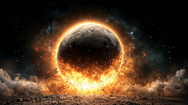 Cosmic Inferno: A fiery planetary collision
