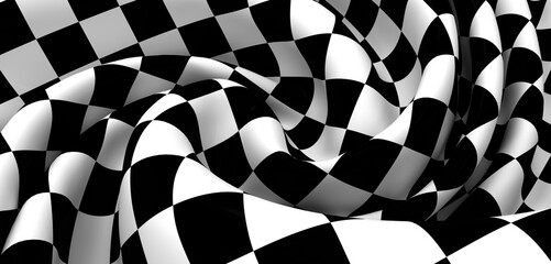 High-resolution image of a checkered flag, perfect for racing, sports, and competition themes. ...