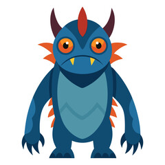 Zmiulan creature clipart on white background