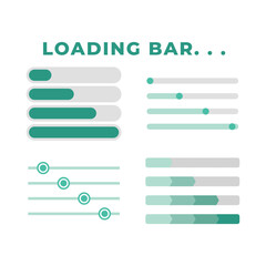 Set of Loading bar. Download progress loader.