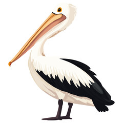 Obraz premium pelican, animal, vector, transparent background, zoo, wildlife, pelecanus, wings, fauna, feather, nature, beak, isolated