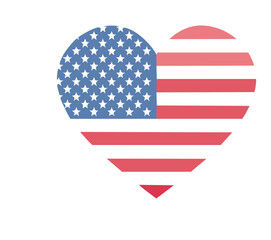 American flag heart patriotic symbol love usa