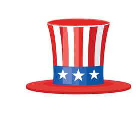 Patriotic uncle sam top hat american symbol