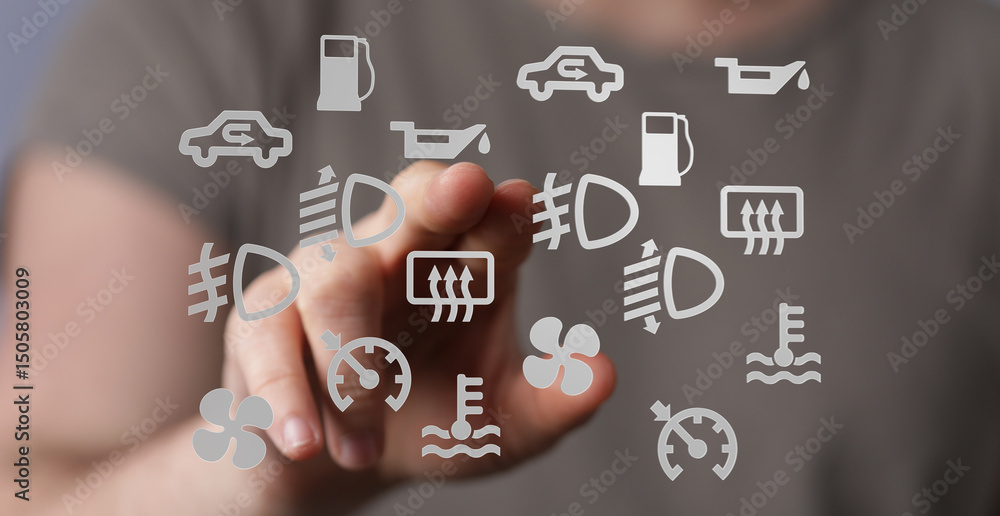 Poster Learn to identify and understand your car's dashboard warning lights.  Avoid costly repairs with this helpful guide!