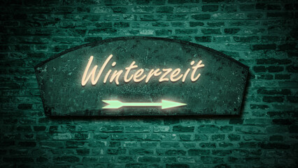 Signposts the direct way to Daylight saving time Winter