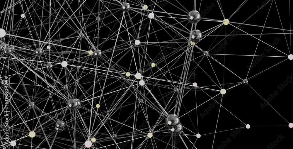 Leinwandbilder abstract image of interconnected nodes. perfect for technology, network, and connection concepts.