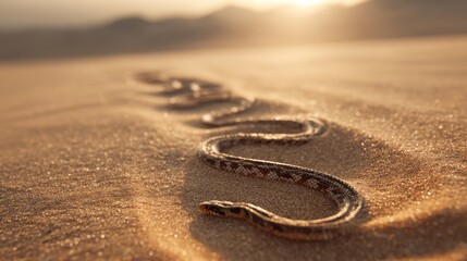 Desert Snake in Golden Sunlight