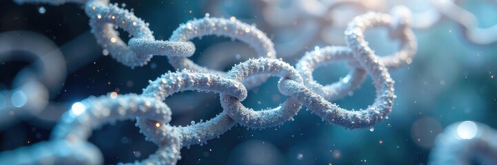Interconnected white chains forming a complex, abstract network Ideal for themes of connection, unity, and intricate design Clean, minimalist aesthetic , texture background, clean