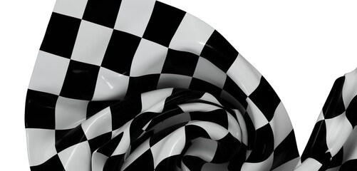 Close-up of a checkered flag, perfect for racing, competition, and victory themes.