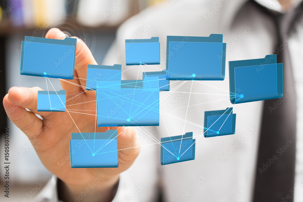 Poster Secure cloud storage, data sharing, and efficient file management system.