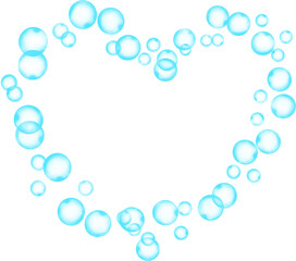 Bubbles Heart Frame Border