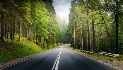 Fototapeta premium road in the forest