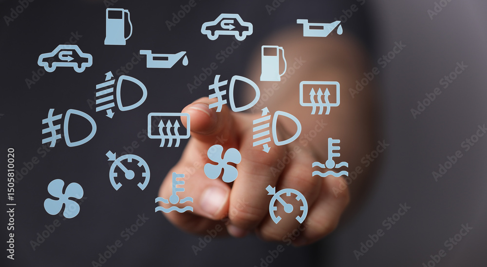 Aufkleber Learn to understand your car's dashboard warning lights and indicators.  Easy guide for drivers.