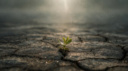 Resilient Growth in a Crack of Earth