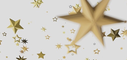Abstract background with shiny gold stars. Perfect for festive designs, celebrations, and more!