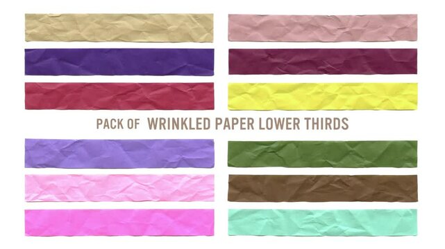 Wrinkled Paper Lower Thirds Set