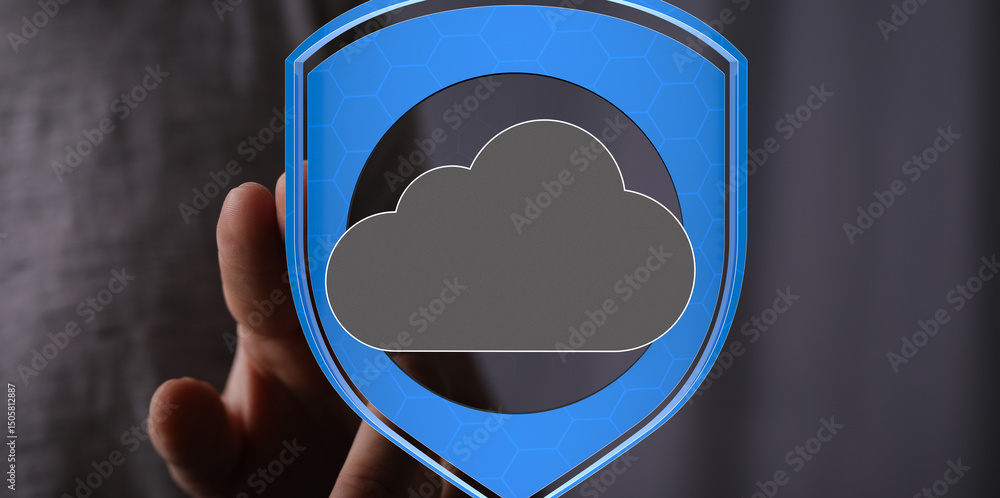Aufkleber Ensuring secure cloud storage.  Protect your data with advanced encryption and robust security measures.