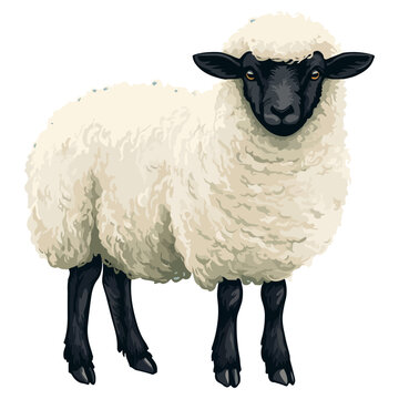 valais blacknose sheep, animal, vector, transparent background, sheep, mammal, farm, wool, nature, agriculture, livestock, grazing, cute, farm animal, pasture, rural, countryside, black, white