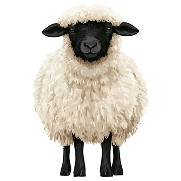 valais blacknose sheep, animal, vector, transparent background, sheep, mammal, farm, wool, nature, agriculture, livestock, grazing, cute, farm animal, pasture, rural, countryside, black, white
