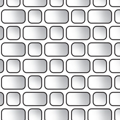 abstract New rounded rectangle white and silver pattern design