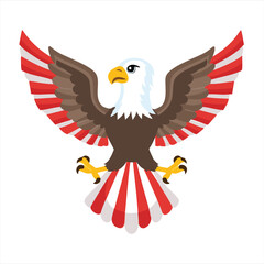 American bald eagle patriotic wings spread