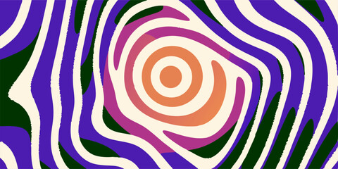 Abstract Swirling Pattern Background: Purple, Orange, & Green