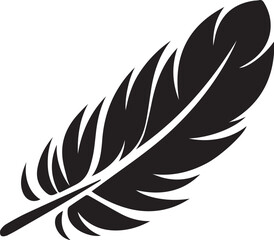 black Bird feather silhouette, vector design