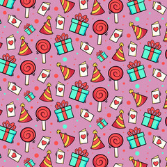 seamless pattern with birthday element series