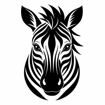 zebra head vector