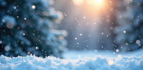 Magnificent winter scene featuring countless snowflakes gently falling against a softly blurred background Perfect for holiday, winter, or nature themes , scene, frosty, precipitation