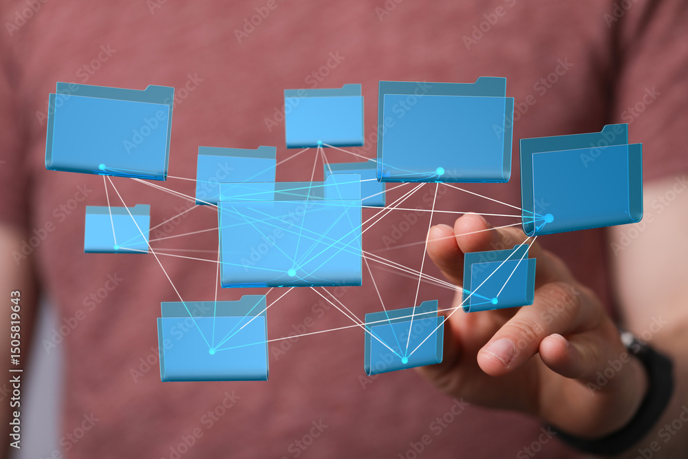 Aufkleber Modern data management. Secure file sharing, network visualization, and efficient collaboration.