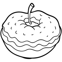 apple pie on white background