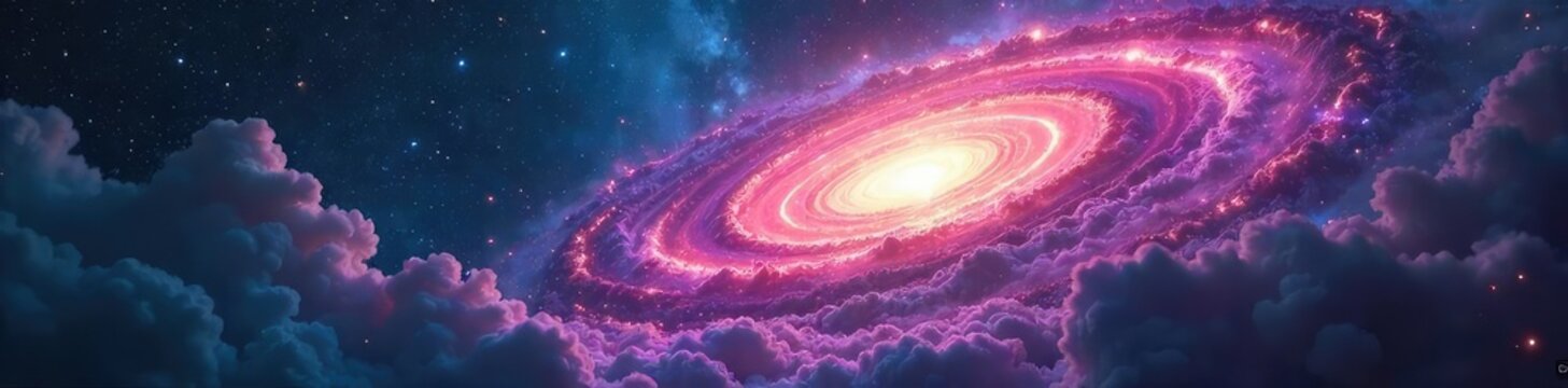 Mysterious, ethereal swirling nebulae in deep space, representing the vastness and complexity of a soul's unseen history Perfect for spiritual, fantasy, or abstract concepts , peace, mystical, vast