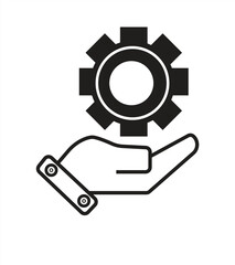 handheld gear icon, concept, business and marketing, eps 10 on white background, vector illustration.