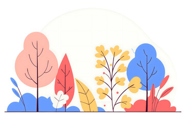 vector illustration of an autumn landscape