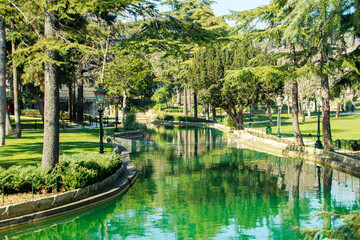 Panorama of yildiz palace garden, hasbahce in istanbul