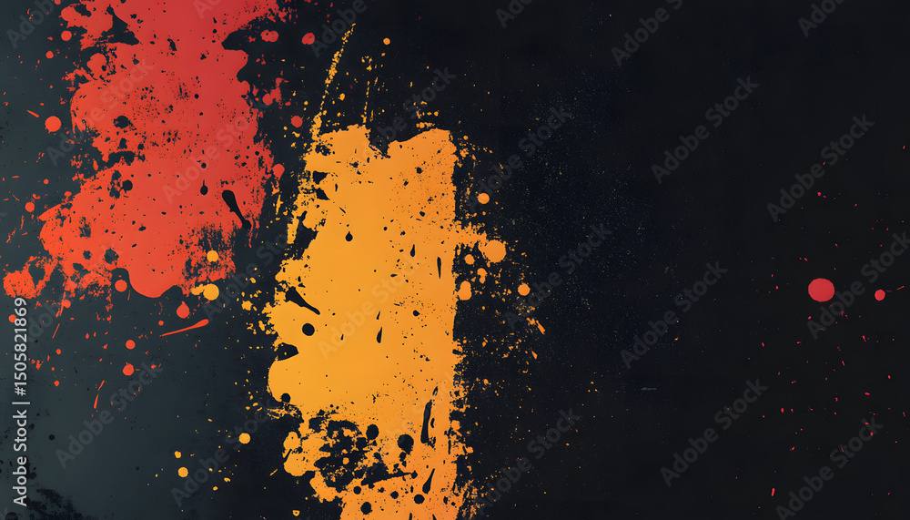 Aufkleber artistic and modern abstract splatter design in a halftone format.