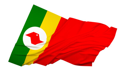 Fototapeta premium A bandeira do município da Estância Turística de Barretos, São Paulo, Brasil - Ilustração 3D