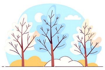 autumn landscape with tree