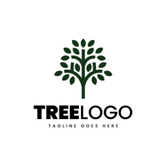 Minimalist tree icon logo vector illustration design. Simple minimalist environment, nature, ecology logo concept.
