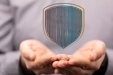 Safeguarding your data with advanced security measures.  Cybersecurity, data privacy, protection.