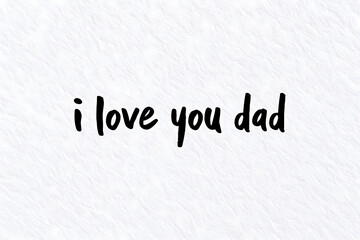 happy Fathers Day text on paper