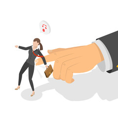 3D Isometric Flat  Illustration of Nudge Theory in Business, Boosting Decision-Making And Behavior For Personal Growth In The Workplace