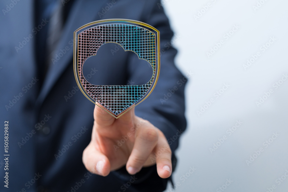 Aufkleber Safeguard your data with robust cloud security.  Ensuring privacy and reliability.