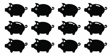 Fototapeta premium Piggy bank icon saving money design