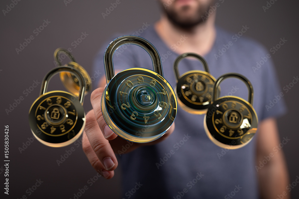Poster Protecting your information is key.  Explore digital security solutions and safeguard your data today.