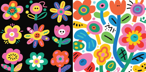 Colorful illustration of flowers