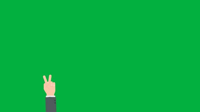2d character, hand, hand, hand, hand on green screen, chroma key, 4k animated cartoon. Multiple animated hands for business and explainer video stock.