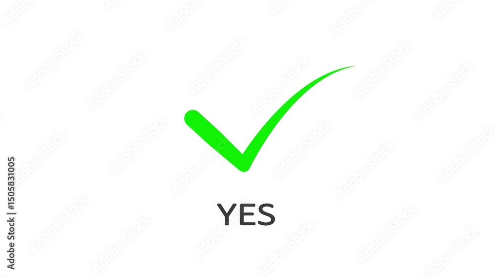 Poster abstract check mark icon animation. ok ,done, completed check mark icon .animation of check mark ico