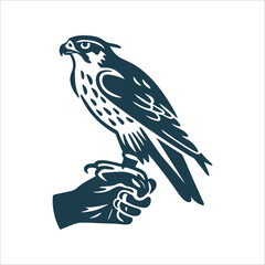 Falconry Heritage: Falcon Perched on Gloved Fist
